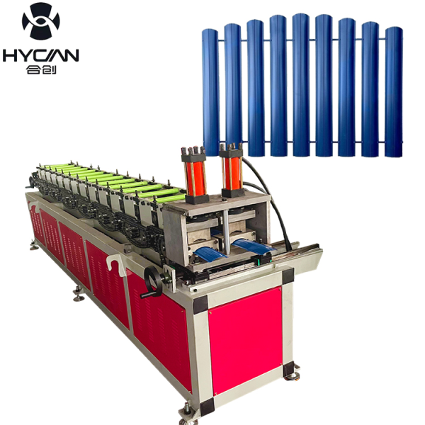 Full Automatic Laminas Metal Steel Fencing Roll Making Machine Dura Garden Palisade Fence Channel Roll Forming Machine